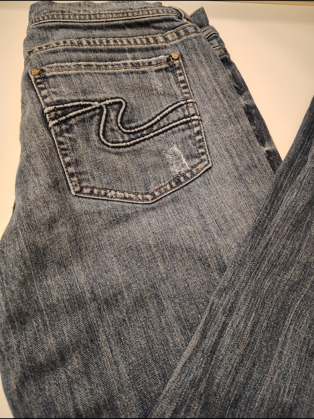 White House Black Market Women's Light Blue Straight Leg Jeans
